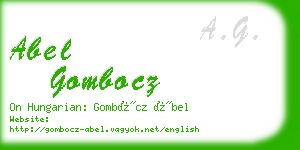 abel gombocz business card